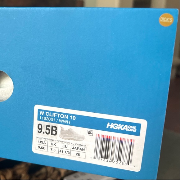 Hoka Clifton 10 Women’s All-White Athletic Sneakers - Picture 7 of 8